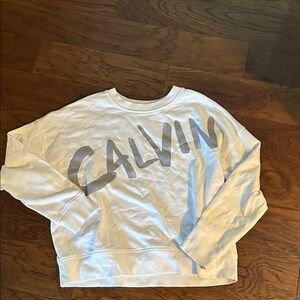 Calvin Klein White Logo Sweatshirt